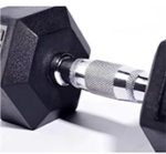 Hex Rubber Dumbbell - Image 3